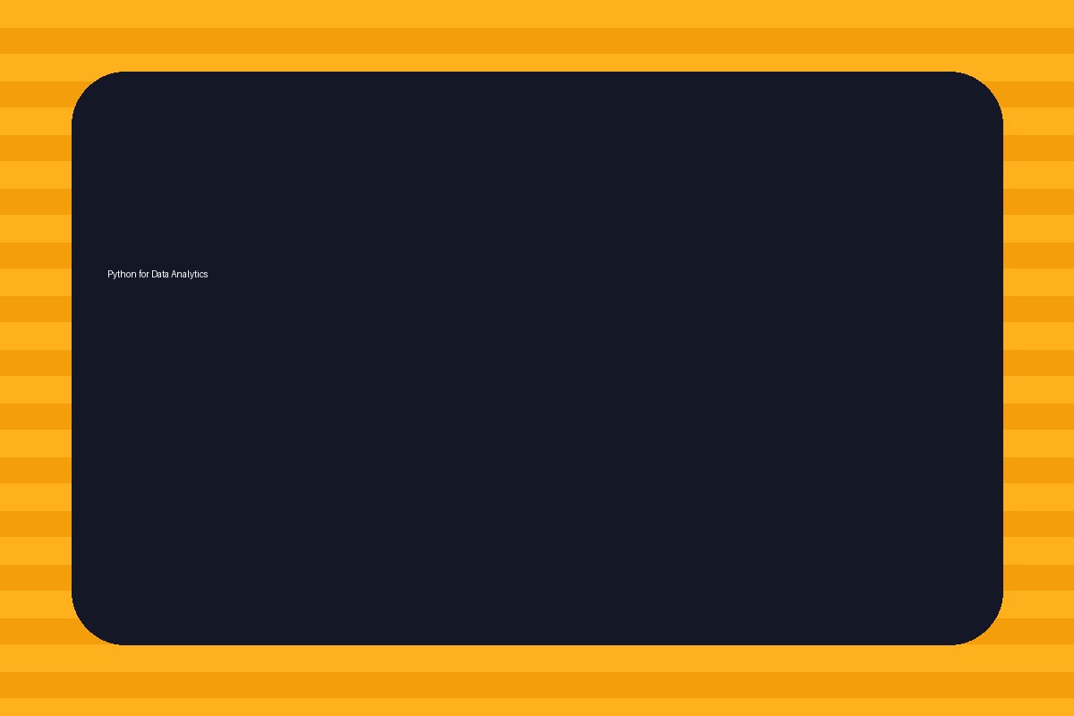 Python for Data Analytics